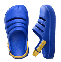 Load image into Gallery viewer, KIDS CLOG STAR BLUE GOLD YELL
