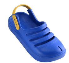 Load image into Gallery viewer, KIDS CLOG STAR BLUE GOLD YELL
