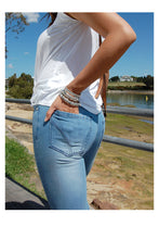 Load image into Gallery viewer, SKINNY STRETCH JEANS RIPPED

