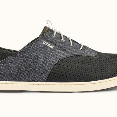 OluKai Nohea Moku Mens Slip-on Shoes - Dark Shadow/Dark Shadow - 8