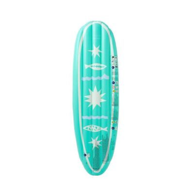 Sunnylife Bio-Surfboard De Playa Esmeralda Green One Size Inflatable Eco-Friendly Lightweight