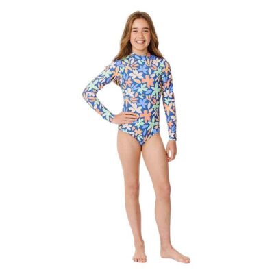 Rip Curl Multi 8 Holiday Long Sleeve Girls Surfsuit Fully Lined With Sun Protection