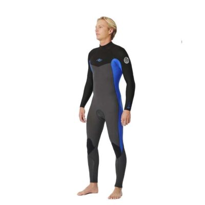 Rip Curl Blue Dawn Patrol 3-2 Mens Back Zip Wetsuit E5 Neoprene E4 Thermo Lining LT
