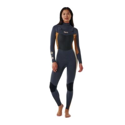 Rip Curl Dawn Patrol Chest Zip 3 2 Wetsuit Womens Light Brown 16 E5 Neoprene Eco Friendly