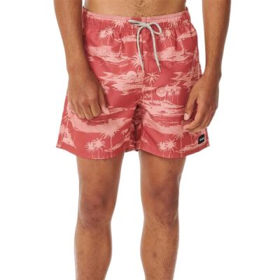 Rip Curl Burnt Red Dreamers Volley Mens Boardshorts Recycled Ripsuede 16 Inch 2XL