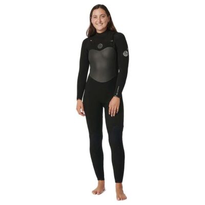 Rip Curl Black 10 E7 Flashbomb 3-2mm Chest Zip Womens Wetsuit With FlashDry Lining