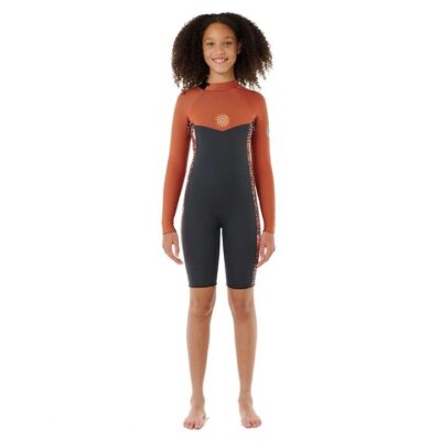 Rip Curl Dawn Patrol 2mm Back Zip Long Sleeve Springsuit Rust Size 6 E5 Neoprene