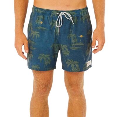 Rip Curl Dark Navy L Mod Tropics Volley Mens Boardshort Above Knee Quick Dry