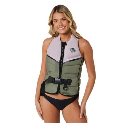 Rip Curl Pro Buoy Vest Womens Khaki 12 Durable Fit Surf Swim Vest Lightweight Design
