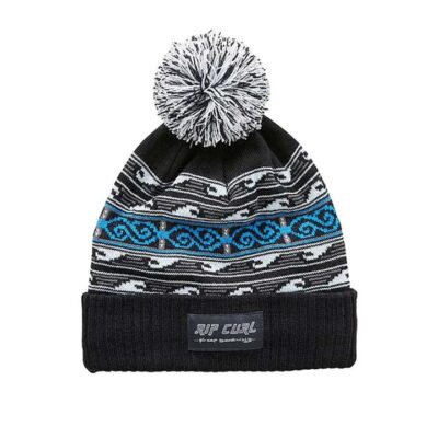 Rip Curl Tow In Polar Beanie Boys Washed Navy One Size Tall Fit Jacquard Artwork