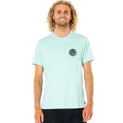 Rip Curl Wettie Icon Tee Mens - Washed Aqua / 2XL