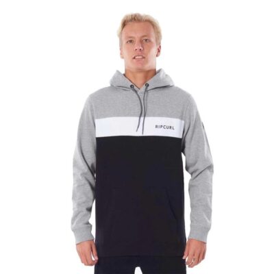 Rip Curl Black Multi Undertow Panel Hood Mens Cut Sew Panel High Density Print M