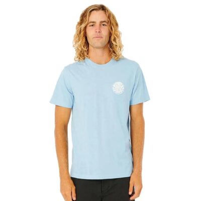 Rip Curl Wettie Icon Tee Mens Bells Blue M Organic Cotton Standard Fit