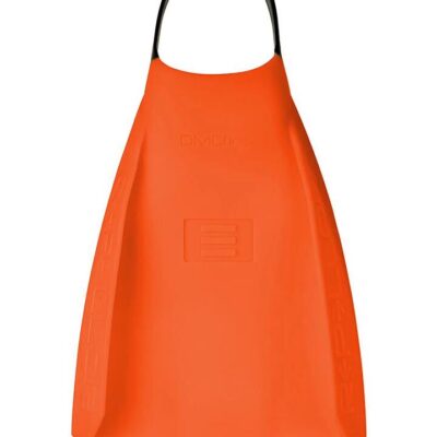 DMC Fins Repellor UV Fin Orange XL Patented Reverse V Rail Sprint Swimming Training