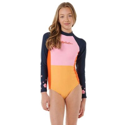 Rip Curl Multi High Tide Surfsuit Girls - Premium Poly Elastane UPF 50 Long Sleeve Size 8