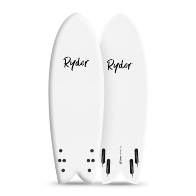 Ryder Retro Quad Series 5Ft 8Inch Skintec Deck Layer Interchangeable Fin Box Surfboard
